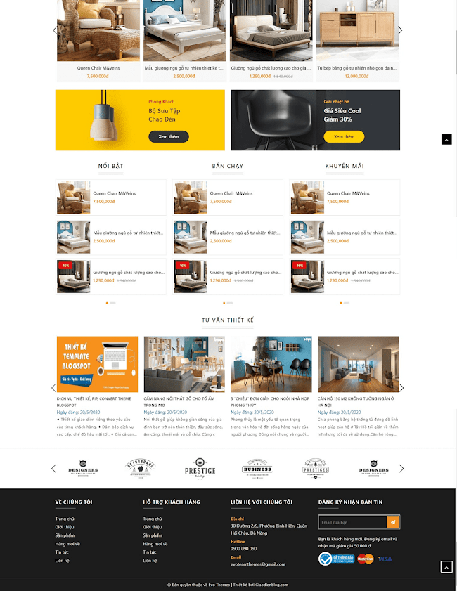Template blogspot bán hàng nội thất cao cấp
